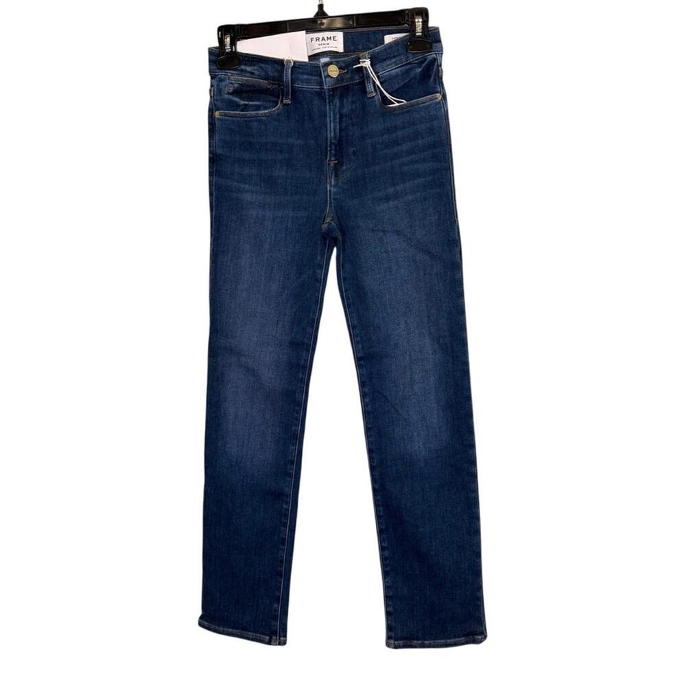 Frame Denim Bestia Women’s Le High Rise Straight Leg Dark Wash Jeans sz 24